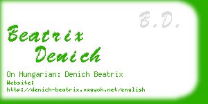 beatrix denich business card